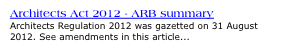Architects Act 2012 - ARB